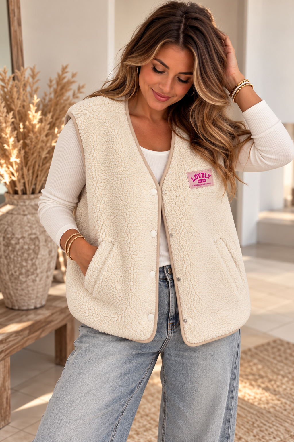Teddyweste curvy