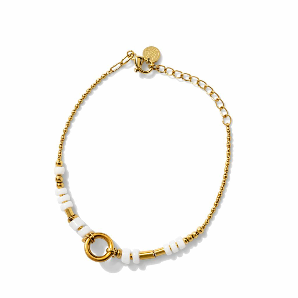 Armband white Circle