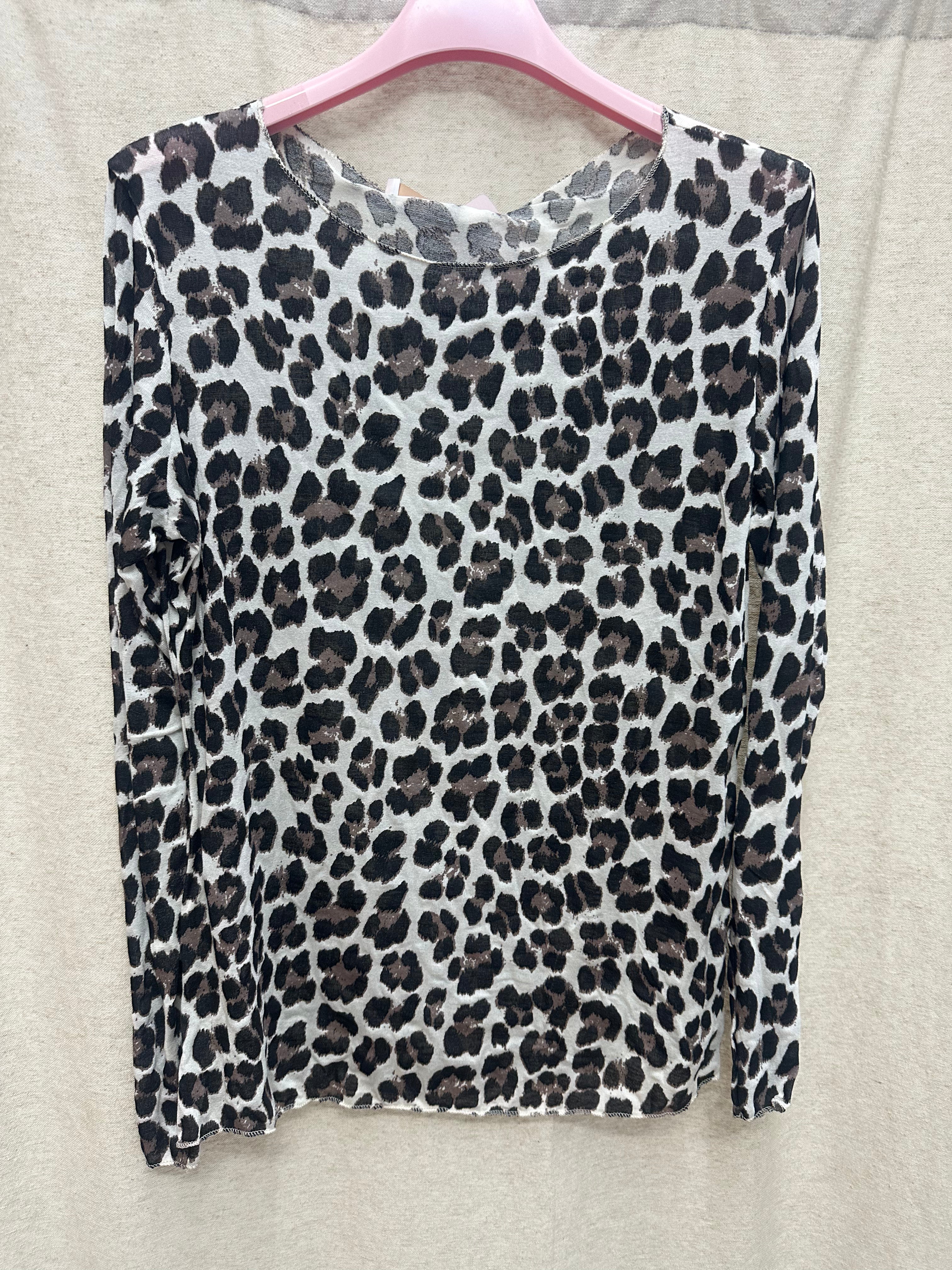 Leo Curvy Mesh Langarmshirt