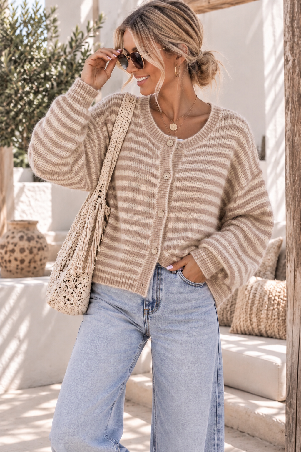 Streifen cardigan