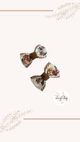 Schleifenclips mini vintage Blumen